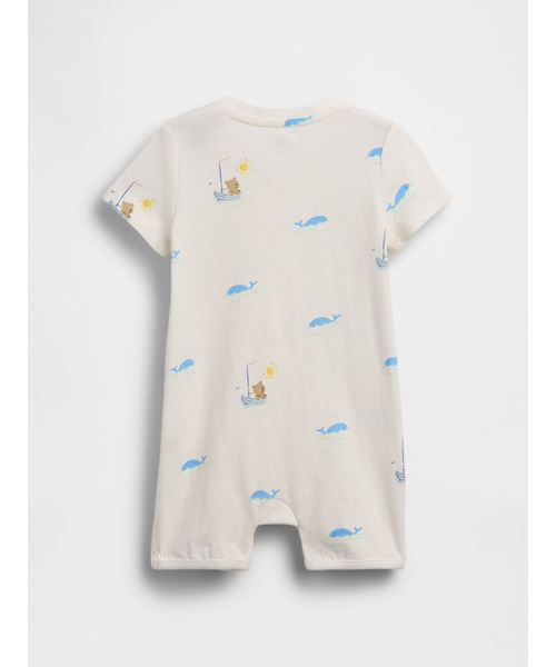 GAP(ギャップ)の「はじめてのお気に入り オーガニックコットン ショートオール (ベビー)(ロンパース・キッズ・オフホワイト・50cm/60cm/70cm/80cm/90cm)」の2枚目の写真