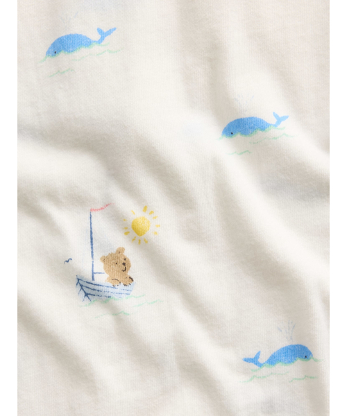 GAP(ギャップ)の「はじめてのお気に入り オーガニックコットン ショートオール (ベビー)(ロンパース・キッズ・オフホワイト・50cm/60cm/70cm/80cm/90cm)」の3枚目の写真