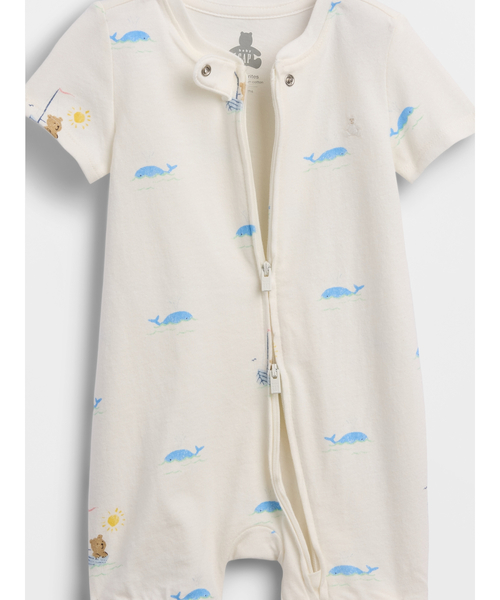 GAP(ギャップ)の「はじめてのお気に入り オーガニックコットン ショートオール (ベビー)(ロンパース・キッズ・オフホワイト・50cm/60cm/70cm/80cm/90cm)」の4枚目の写真