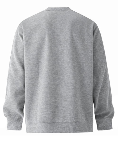 NOWLE(ノウル)の「【NOWLE】3ボタン ヘンリーネック リブ ロンT / ワッフル サーマル(Tシャツ/カットソー・メンズ・ブラック/グレー・MEDIUM/LARGE/X-LARGE)」の21枚目の写真