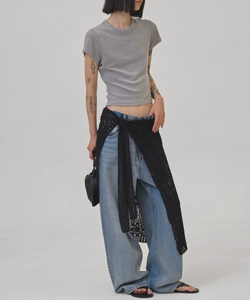TODAYFUL(トゥデイフル)の「Cary's Denim(デニムパンツ・レディース・サックスブルー・26inch/25inch/24inch/23inch)」の13枚目の写真
