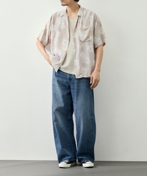 REMI RELIEF(レミレリーフ)の「【REMI RELIEF/レミレリーフ】パイナップル柄アロハシャツ(シャツ/ブラウス・メンズ・ブラック/ピンク・M/L/XL)」の16枚目の写真