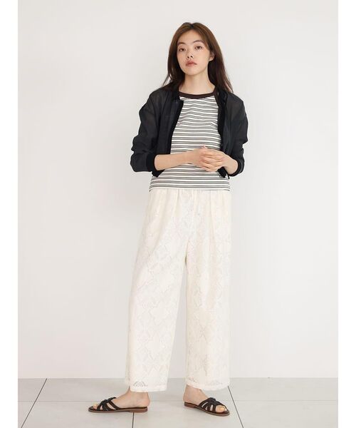 FIKA.(フィーカ)の「Bicolor sheer short cardigan(カーディガン/ボレロ・レディース・ブラック/ベージュ/ライトブルー・FREE)」の18枚目の写真