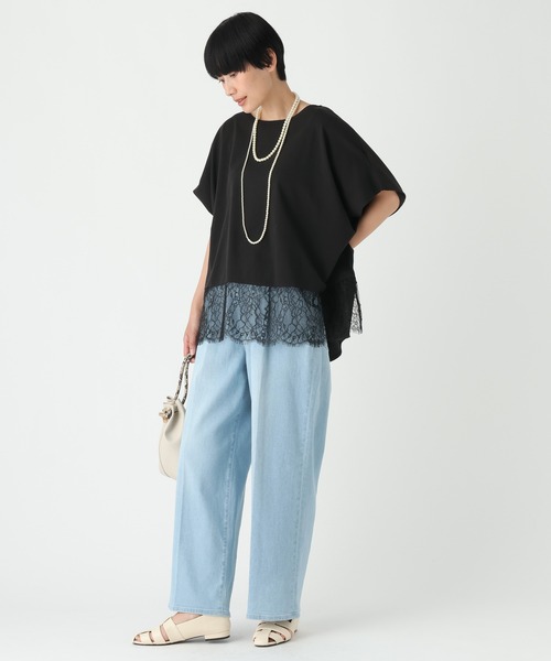 Elura（エルーラ）の「レースコンビTシャツ/753509（Tシャツ/カットソー・レディース・ダークブラウン/ブラック/ホワイト・FREE）」の17枚目の写真