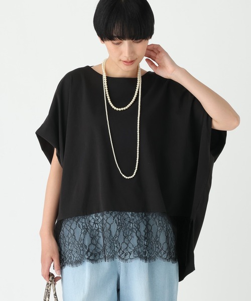 Elura（エルーラ）の「レースコンビTシャツ/753509（Tシャツ/カットソー・レディース・ダークブラウン/ブラック/ホワイト・FREE）」の15枚目の写真
