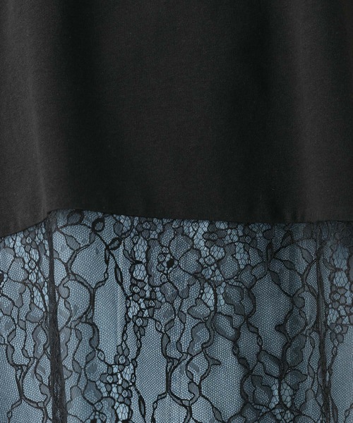 Elura（エルーラ）の「レースコンビTシャツ/753509（Tシャツ/カットソー・レディース・ダークブラウン/ブラック/ホワイト・FREE）」の10枚目の写真