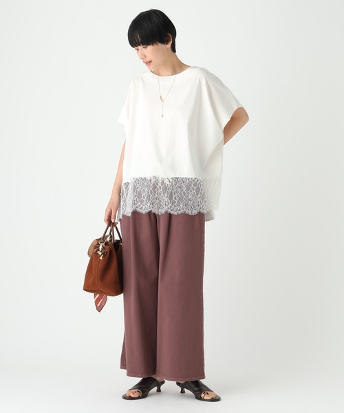 Elura（エルーラ）の「レースコンビTシャツ/753509（Tシャツ/カットソー・レディース・ダークブラウン/ブラック/ホワイト・FREE）」の13枚目の写真