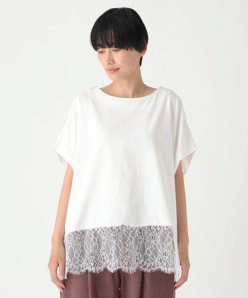 Elura（エルーラ）の「レースコンビTシャツ/753509（Tシャツ/カットソー・レディース・ダークブラウン/ブラック/ホワイト・FREE）」の21枚目の写真