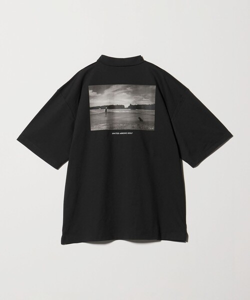 UNITED ARROWS GOLF(ユナイテッドアローズゴルフ)の「メンズ フォト モックネック シャツ(Tシャツ/カットソー・メンズ・ホワイト/ブラック・L/M/XL)」の4枚目の写真