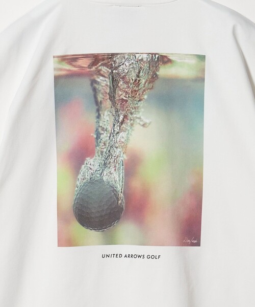 UNITED ARROWS GOLF(ユナイテッドアローズゴルフ)の「メンズ フォト モックネック シャツ(Tシャツ/カットソー・メンズ・ホワイト/ブラック・L/M/XL)」の7枚目の写真