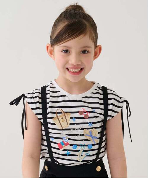 kate spade new york kids（ケイトスペードニューヨーク）の「サマーエッセンシャルTシャツ（Tシャツ/カットソー・キッズ・オフホワイト/ネイビー・160cm/150cm/110cm/120cm/130cm/140cm）」の3枚目の写真