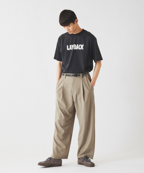JOURNAL STANDARD relume(ジャーナルスタンダード レリューム)の「ドロップツイル 1タック ”レイジー” ワイド イージースラックス(スラックス・メンズ・ナチュラル/チャコールグレー/ブラウン系その他/ブラック・MEDIUM/SMALL/LARGE)」の10枚目の写真