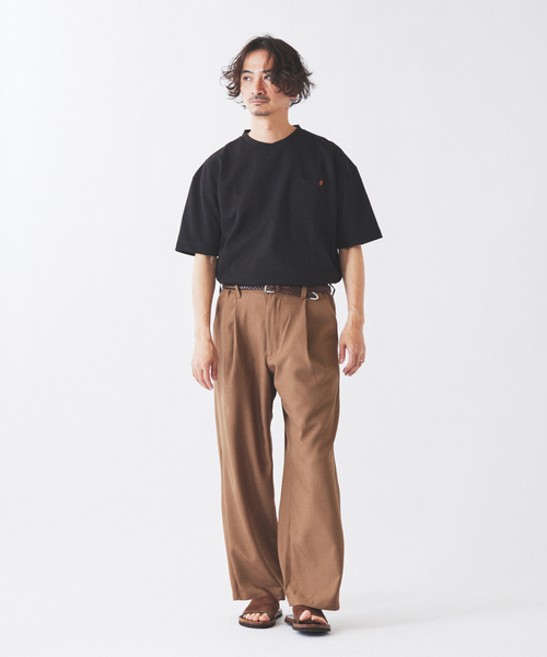 JOURNAL STANDARD relume(ジャーナルスタンダード レリューム)の「ドロップツイル 1タック ”レイジー” ワイド イージースラックス(スラックス・メンズ・ナチュラル/チャコールグレー/ブラウン系その他/ブラック・MEDIUM/SMALL/LARGE)」の11枚目の写真