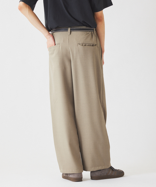 JOURNAL STANDARD relume(ジャーナルスタンダード レリューム)の「ドロップツイル 1タック ”レイジー” ワイド イージースラックス(スラックス・メンズ・ナチュラル/チャコールグレー/ブラウン系その他/ブラック・MEDIUM/SMALL/LARGE)」の14枚目の写真