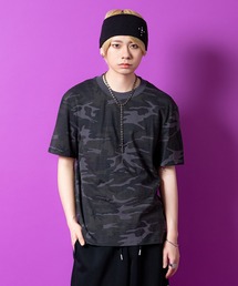 a.p.o.v. ルーズ短丈カモフラTシャツ