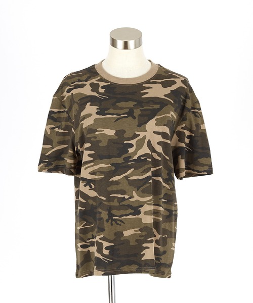 a.p.o.v.(エーピーオービー)の「a.p.o.v. ルーズ短丈カモフラTシャツ(Tシャツ/カットソー・メンズ・ブラック/ブラウン・ONESIZE)」の12枚目の写真