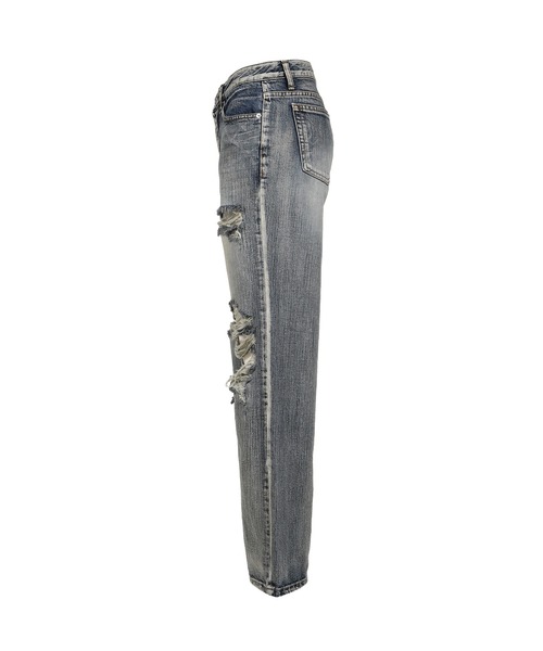 BOHEMSEO(ボヘミアンソウル)の「HIGHLIGHT DAMAGE WIDE PANTS(その他パンツ・レディース・ブルー/グレー・LARGE/MEDIUM/SMALL)」の4枚目の写真