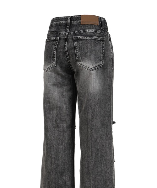 BOHEMSEO(ボヘミアンソウル)の「HIGHLIGHT DAMAGE WIDE PANTS(その他パンツ・レディース・ブルー/グレー・LARGE/MEDIUM/SMALL)」の9枚目の写真
