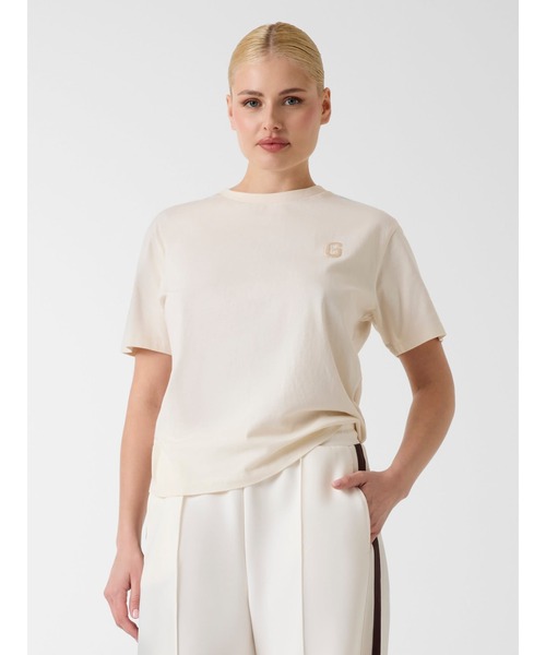 Guess(ゲス)の「SIRIA Tee Tシャツ 半袖 バックプリント(Tシャツ/カットソー・レディース・オフホワイト/ブラック・SMALL/X-SMALL/MEDIUM/LARGE)」の1枚目の写真