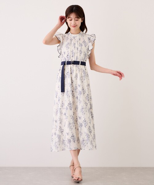 Jayro(ジャイロ)の「花柄プリント袖フリルワンピース(ワンピース・レディース・ブラック系その他・M)」の10枚目の写真