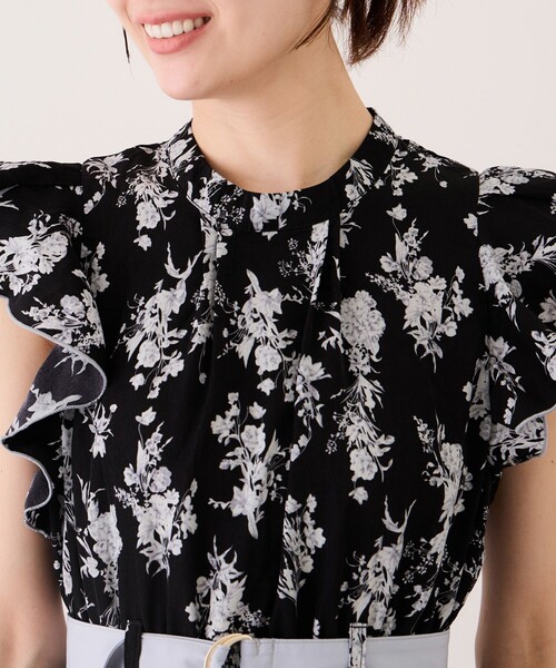 Jayro(ジャイロ)の「花柄プリント袖フリルワンピース(ワンピース・レディース・ブラック系その他・M)」の18枚目の写真