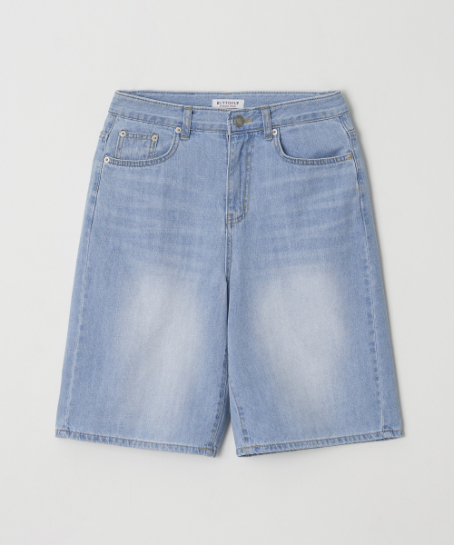 BUTTON UP(ボタンアップ)の「ベーシックウォッシュドバミューダ5部デニムパンツ(その他パンツ・レディース・その他・LARGE/MEDIUM/SMALL)」の2枚目の写真