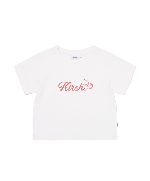KIRSH（キルシー）の「ワーディングクロップピグメントTシャツ[ホワイト]（Tシャツ/カットソー・レディース・その他・MEDIUM/SMALL）」の2枚目の写真