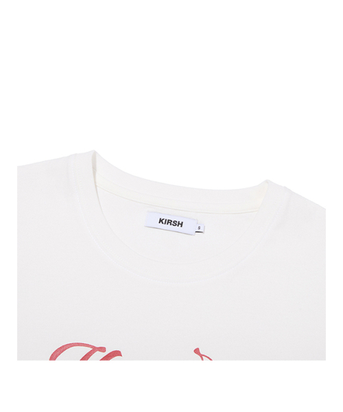 KIRSH（キルシー）の「ワーディングクロップピグメントTシャツ[ホワイト]（Tシャツ/カットソー・レディース・その他・MEDIUM/SMALL）」の3枚目の写真