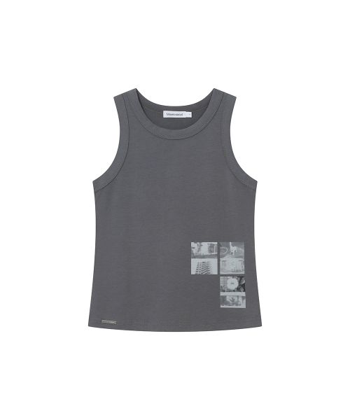 Miseki SEOUL(ミセキソウル)の「Photo album graphic sleeveless CHARCOAL(Tシャツ/カットソー・レディース・その他・1/2)」の2枚目の写真