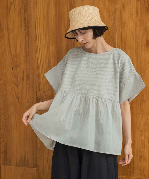 studio CLIP(スタディオクリップ)の「《natural by clip》インドピンタックブラウス(シャツ/ブラウス・レディース・オフホワイト/ブラック/ライトグレー・FREE)」の14枚目の写真