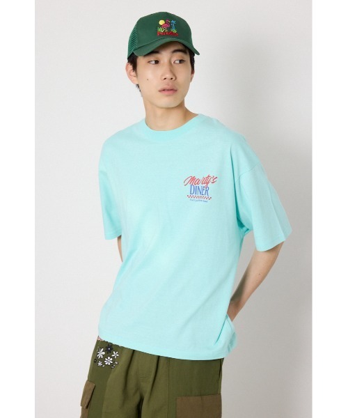 RODEO CROWNS WIDE BOWL(ロデオクラウンズワイドボウル)の「DINER FLAG Tシャツ(Tシャツ/カットソー・メンズ・ホワイト/ブラック/ライトブルー・MEDIUM/LARGE)」の3枚目の写真