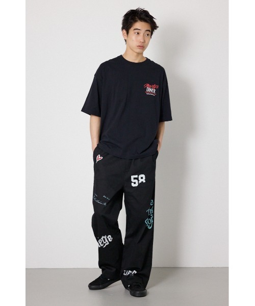 RODEO CROWNS WIDE BOWL(ロデオクラウンズワイドボウル)の「DINER FLAG Tシャツ(Tシャツ/カットソー・メンズ・ホワイト/ブラック/ライトブルー・MEDIUM/LARGE)」の4枚目の写真
