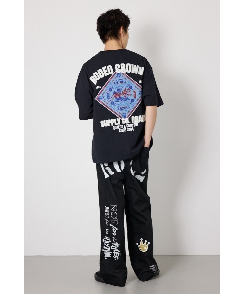 RODEO CROWNS WIDE BOWL(ロデオクラウンズワイドボウル)の「DINER FLAG Tシャツ(Tシャツ/カットソー・メンズ・ホワイト/ブラック/ライトブルー・MEDIUM/LARGE)」の5枚目の写真