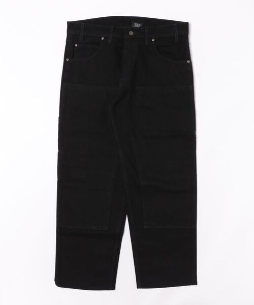 8(eight)(エイト)の「PRISON BLUES ワークダブルニージーンズ(デニムパンツ・メンズ・ブラック/ブルー・W30xL30/W32xL30/W34xL30/W36xL32/W38xL30/W36xL30)」の1枚目の写真