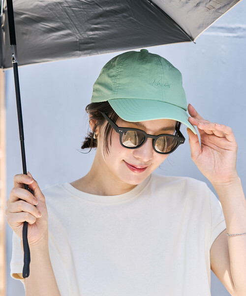 NANGA(ナンガ)の「NANGA/ナンガ NYLON TUSSER BB CAP(キャップ・メンズ・ベージュ/イエロー/ブラック/アイボリー/ライトグリーン・ONE SIZE)」の4枚目の写真