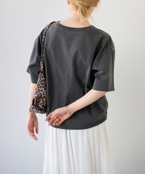 OUTDOOR PRODUCTS（アウトドアプロダクツ）の「追加 ピグメントカットオフZOO TEE（Tシャツ/カットソー・レディース・ピンク/アイボリー/ブラウン/ライトグレー/チャコールグレー・FREE）」の8枚目の写真
