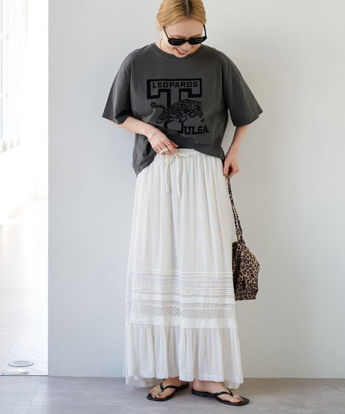OUTDOOR PRODUCTS（アウトドアプロダクツ）の「追加 ピグメントカットオフZOO TEE（Tシャツ/カットソー・レディース・ピンク/アイボリー/ブラウン/ライトグレー/チャコールグレー・FREE）」の12枚目の写真