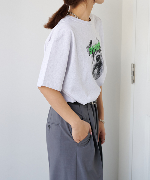 OUTDOOR PRODUCTS（アウトドアプロダクツ）の「追加 ピグメントカットオフZOO TEE（Tシャツ/カットソー・レディース・ピンク/アイボリー/ブラウン/ライトグレー/チャコールグレー・FREE）」の13枚目の写真