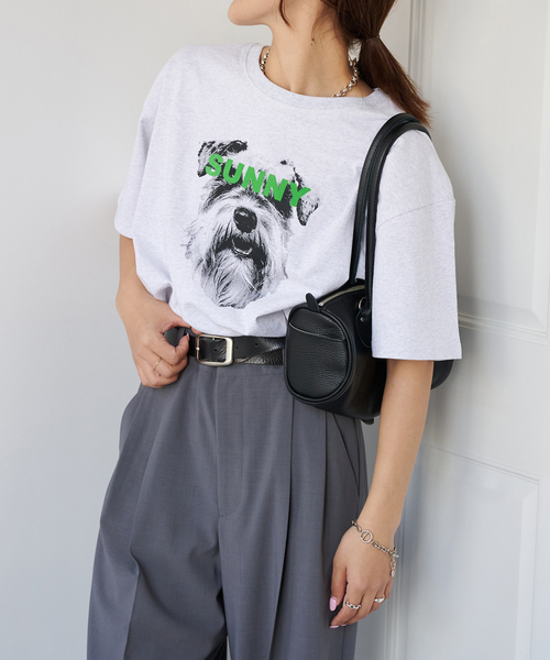 OUTDOOR PRODUCTS（アウトドアプロダクツ）の「追加 ピグメントカットオフZOO TEE（Tシャツ/カットソー・レディース・ピンク/アイボリー/ブラウン/ライトグレー/チャコールグレー・FREE）」の14枚目の写真