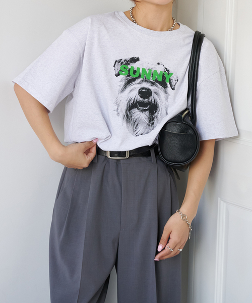 OUTDOOR PRODUCTS（アウトドアプロダクツ）の「追加 ピグメントカットオフZOO TEE（Tシャツ/カットソー・レディース・ピンク/アイボリー/ブラウン/ライトグレー/チャコールグレー・FREE）」の15枚目の写真