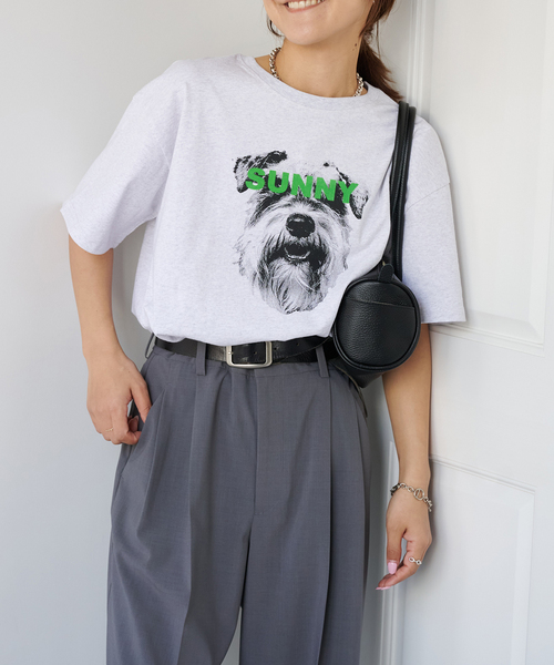 OUTDOOR PRODUCTS（アウトドアプロダクツ）の「追加 ピグメントカットオフZOO TEE（Tシャツ/カットソー・レディース・ピンク/アイボリー/ブラウン/ライトグレー/チャコールグレー・FREE）」の16枚目の写真
