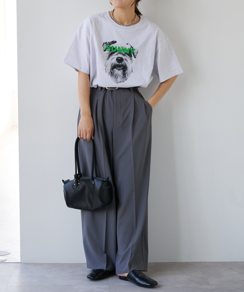 OUTDOOR PRODUCTS（アウトドアプロダクツ）の「追加 ピグメントカットオフZOO TEE（Tシャツ/カットソー・レディース・ピンク/アイボリー/ブラウン/ライトグレー/チャコールグレー・FREE）」の20枚目の写真