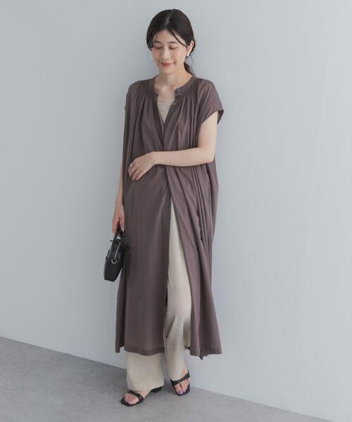 URBAN RESEARCH DOORS(アーバンリサーチドアーズ)の「コットンボイルギャザーフレンチワンピース(ワンピース・レディース・ブラック/グリーン系その他/グレー系その他・FREE)」の17枚目の写真
