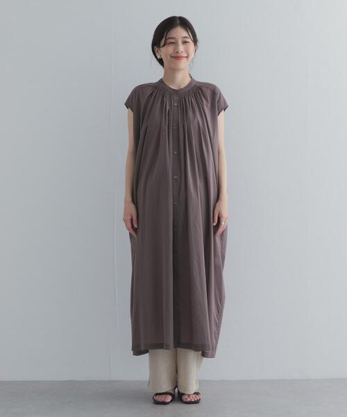 URBAN RESEARCH DOORS(アーバンリサーチドアーズ)の「コットンボイルギャザーフレンチワンピース(ワンピース・レディース・ブラック/グリーン系その他/グレー系その他・FREE)」の20枚目の写真