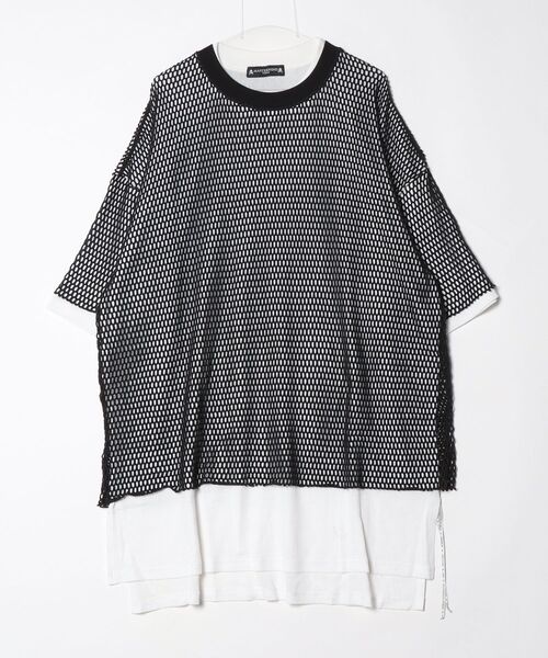 mastermind JAPAN(マスターマインド)の「BOXY MESH LAYERED TEE(Tシャツ/カットソー・メンズ・ブラック系その他・XL)」の1枚目の写真