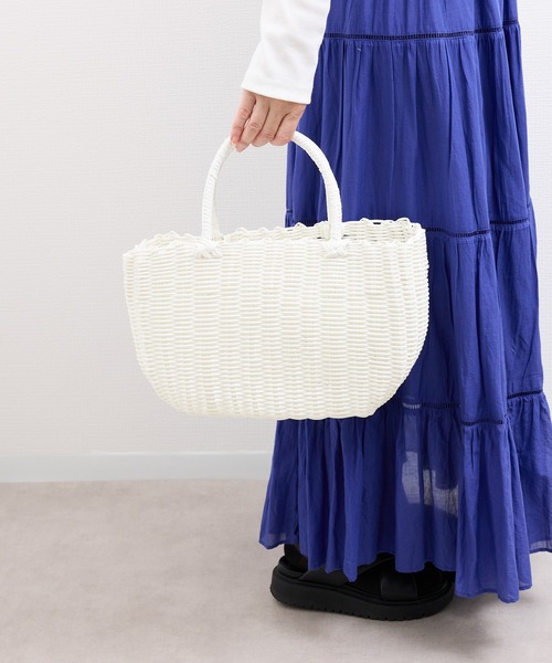 COMMON WARE(コモンウェアー)の「MRW : プリュクス かごバッグ 重量約300g(かごバッグ・レディース・チャコールグレー/ホワイト/ベージュ/グレー・FREE)」の1枚目の写真