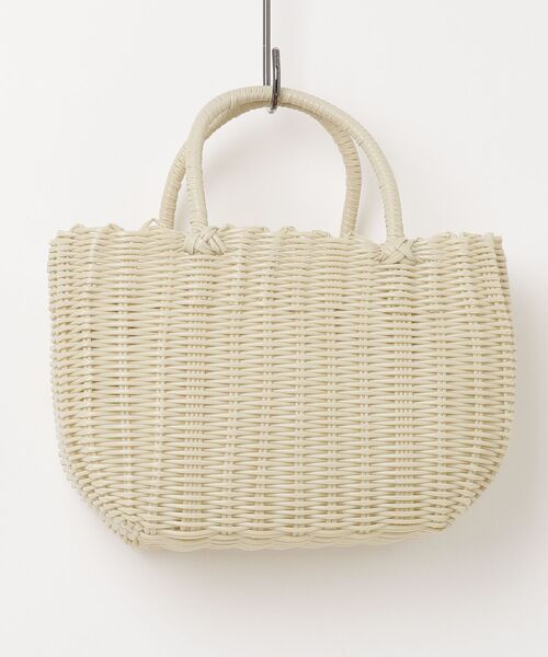 COMMON WARE(コモンウェアー)の「MRW : プリュクス かごバッグ 重量約300g(かごバッグ・レディース・チャコールグレー/ホワイト/ベージュ/グレー・FREE)」の12枚目の写真