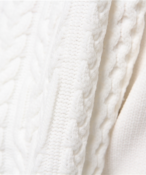 ROPE' PICNIC（ロペピクニック）の「ポリエステルストレッチケーブル（ニット/セーター・レディース・ホワイト/ブラック/ブルー・38）」の10枚目の写真