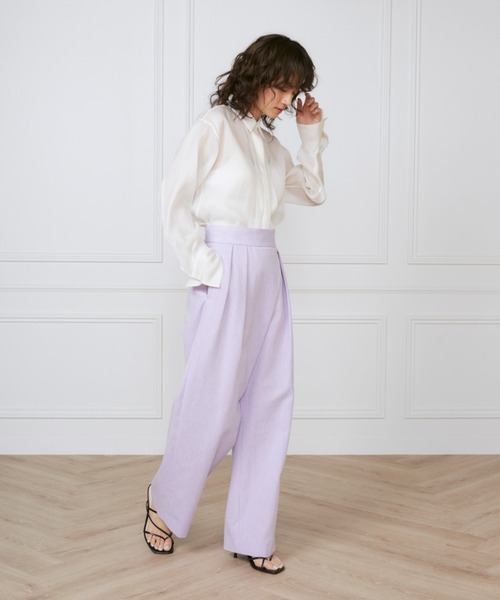 INED(イネド)の「オーガンジーシャツ《la veille by SUPERIOR CLOSET》(シャツ/ブラウス・レディース・ブラック/オフホワイト/サックスブルー・7号/9号)」の9枚目の写真