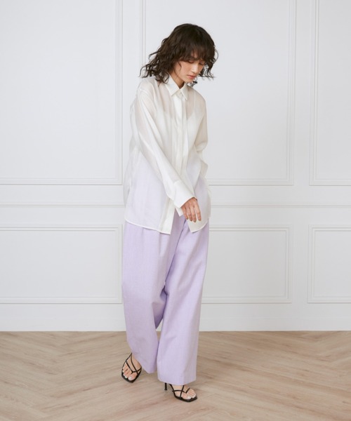 INED(イネド)の「オーガンジーシャツ《la veille by SUPERIOR CLOSET》(シャツ/ブラウス・レディース・ブラック/オフホワイト/サックスブルー・7号/9号)」の11枚目の写真